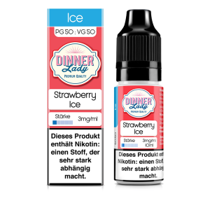 Dinner Lady - Strawberry Ice Liquid 10ml 3mg/ml