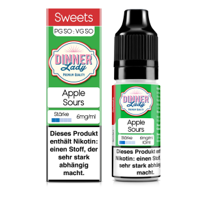 Dinner Lady - Apple Sours Liquid 10ml 6mg/ml