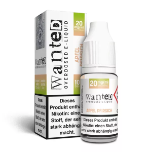 Wanted - Apfel Pfirsich NicSalt Liquid 10ml 10mg/ml